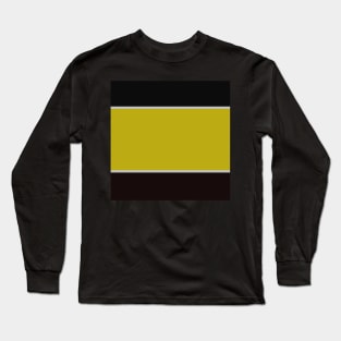 yellow and black abstract minimalist design Long Sleeve T-Shirt